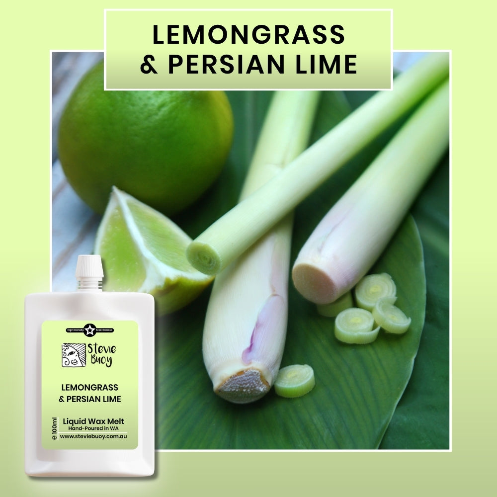 Lemongrass & Persian Lime Liquid Wax Melts - by Stevie Buoy