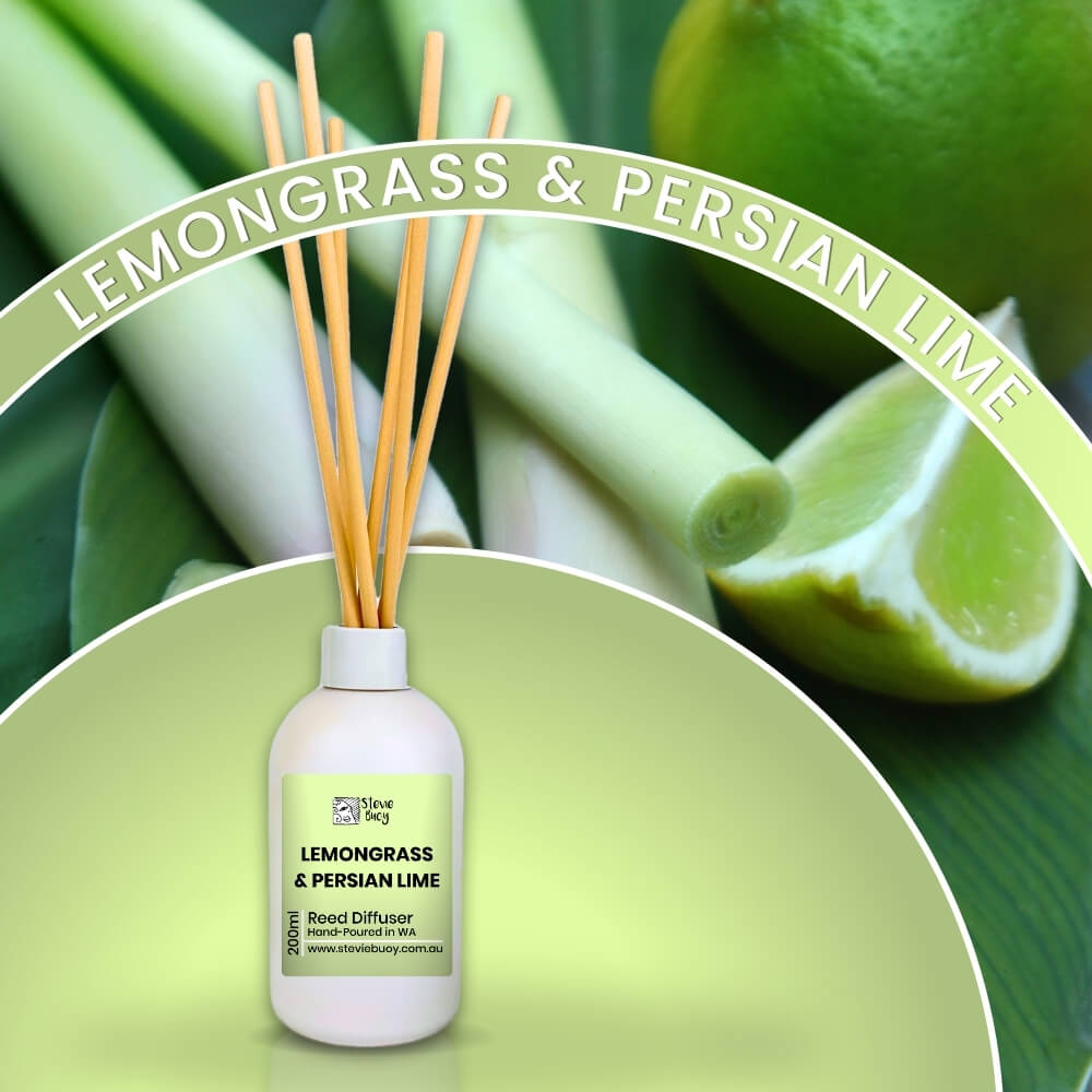 Lemongrass &amp; Persian Lime Reed Diffuser - 200ml by Stevie Buoy