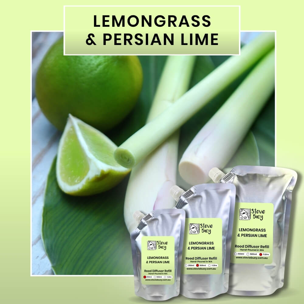 Lemongrass & Persian Lime Reed Diffuser Refill - by Stevie Buoy