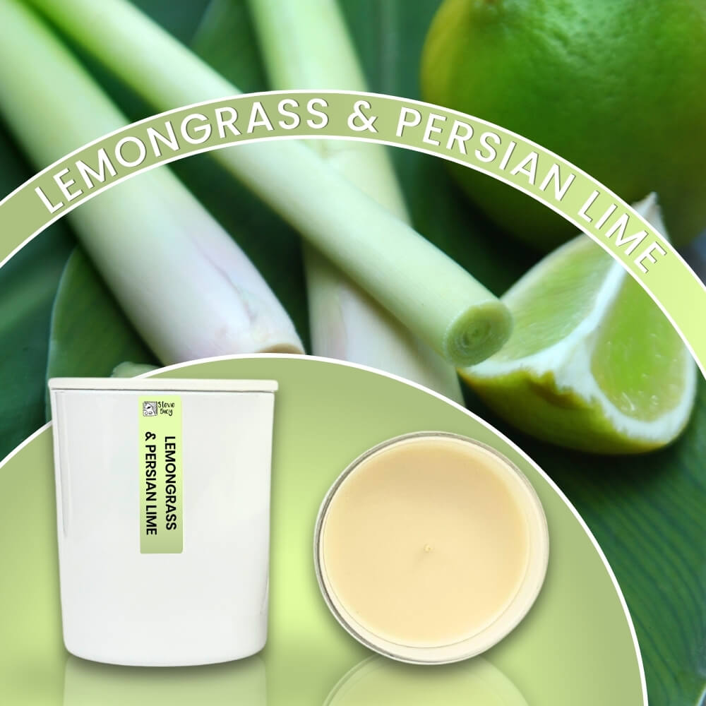 Lemongrass & Persian Lime Scented Cocosoy Candles - Large by Stevie Buoy