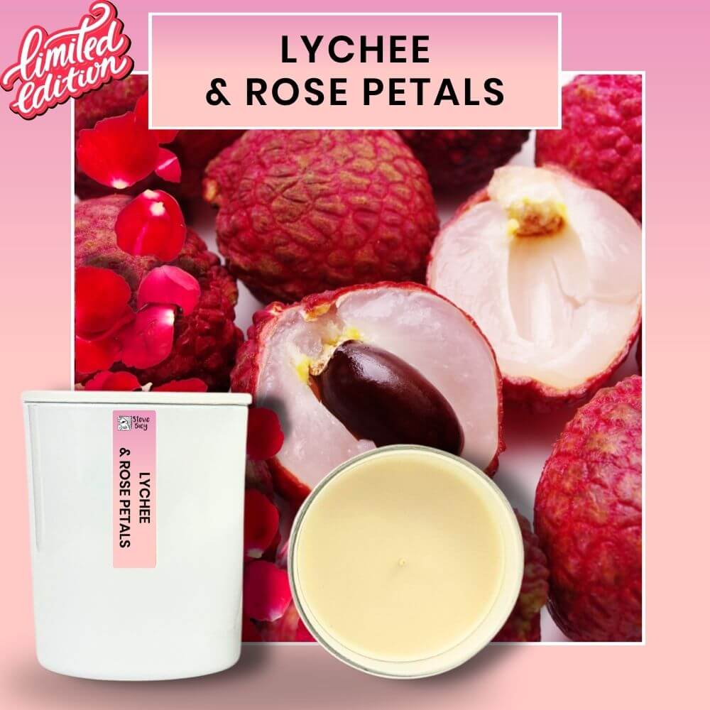 Lychee &amp; Rose Petals Scented Cocosoy Candles - Medium by Stevie Buoy ?? Shop now!!