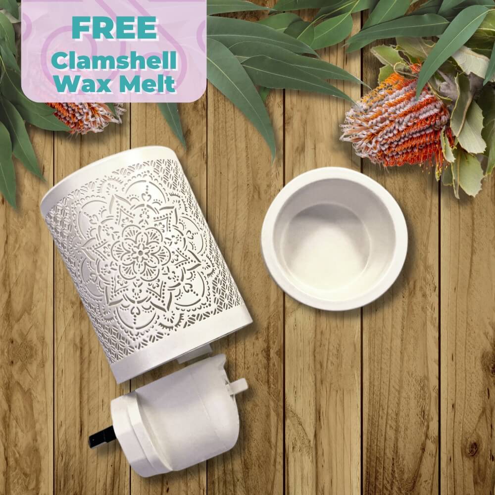 Mandela Flower Plug in Wax Warmer - White - by Stevie Buoy ?? Shop now!!