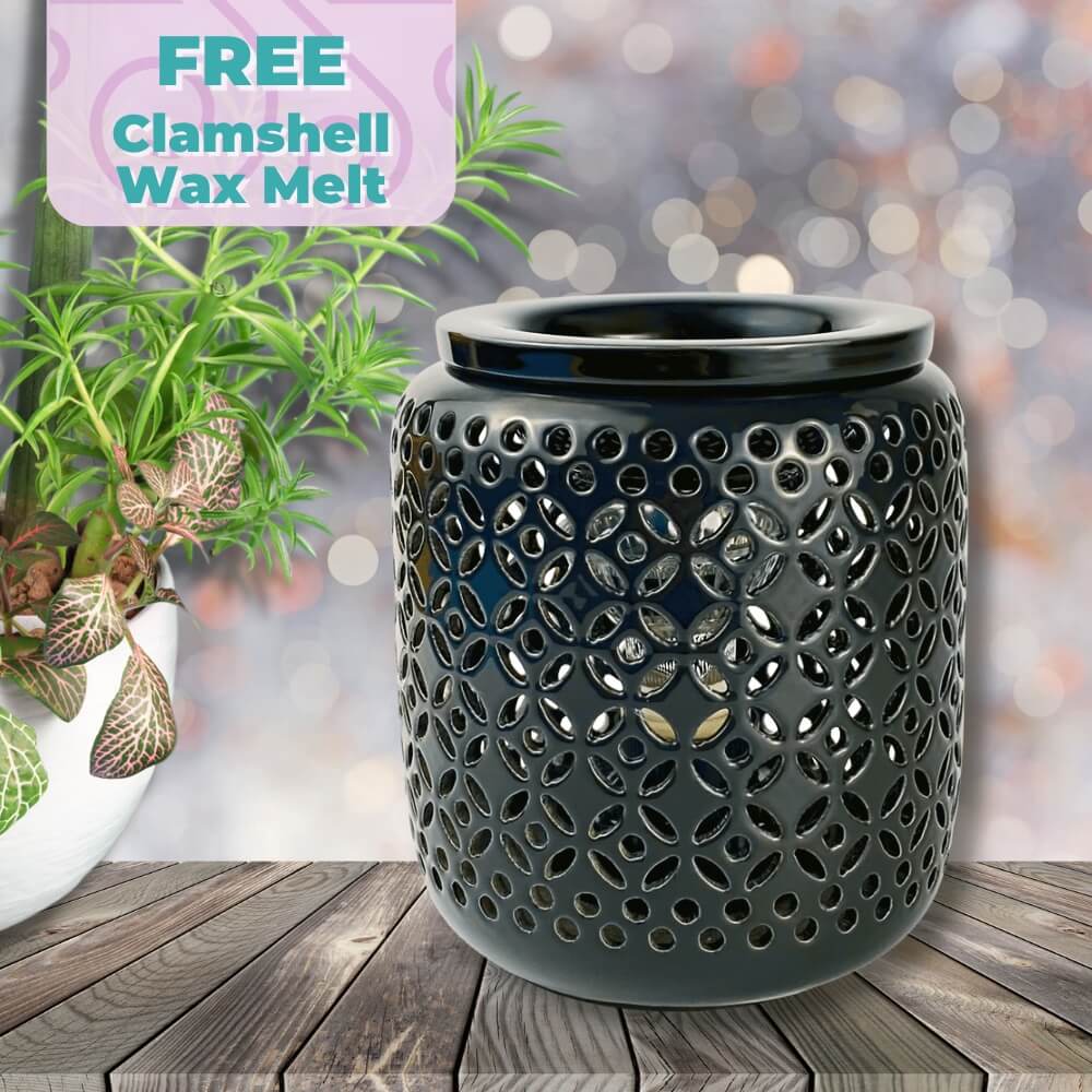 Marrakech Ceramic Wax Warmer - Black - by Stevie Buoy ?? Shop now!!