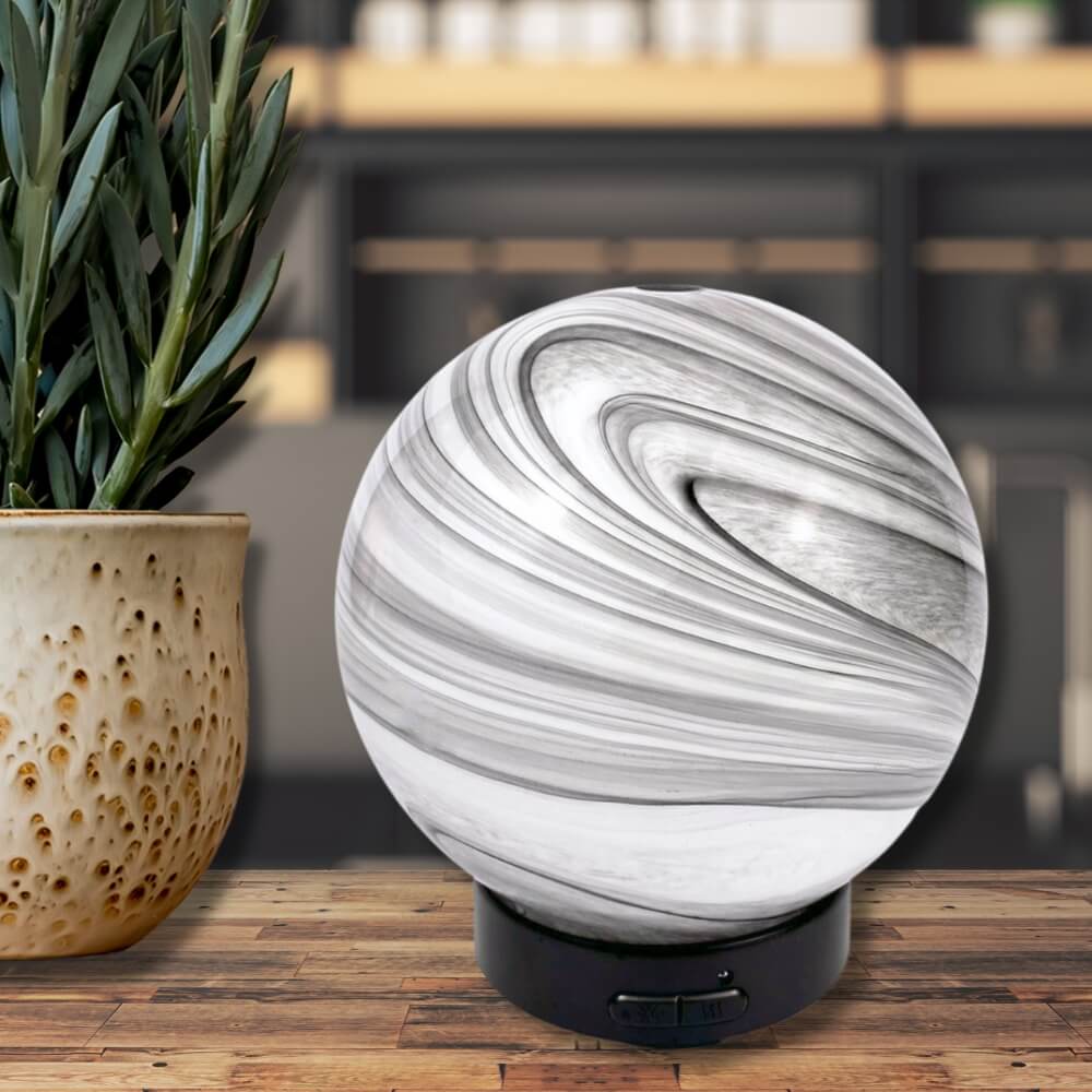 Monochrome Sphere Glass Ultrasonic Diffuser - by Stevie Buoy