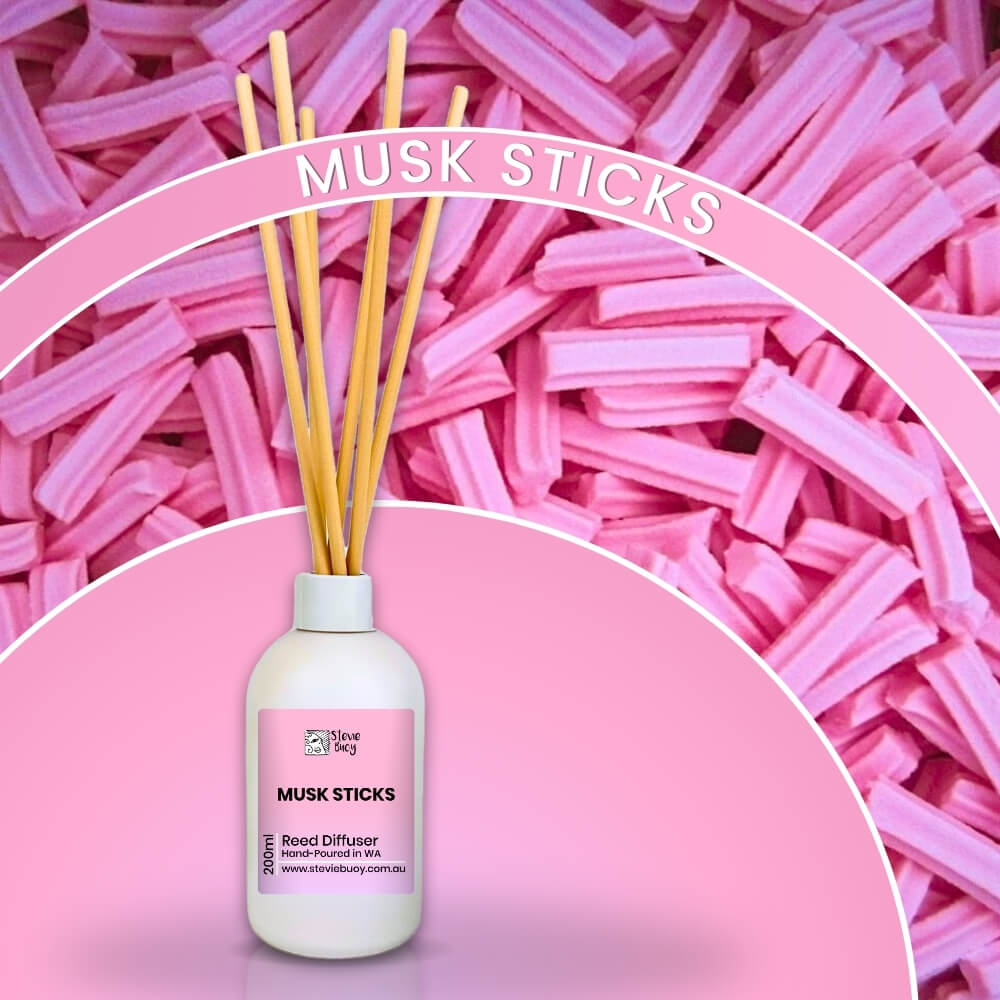 Musk Sticks Reed Diffuser - 200ml by Stevie Buoy