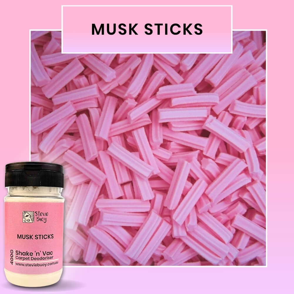 Musk Sticks Shake ?N’ Vac - 400g by Stevie Buoy