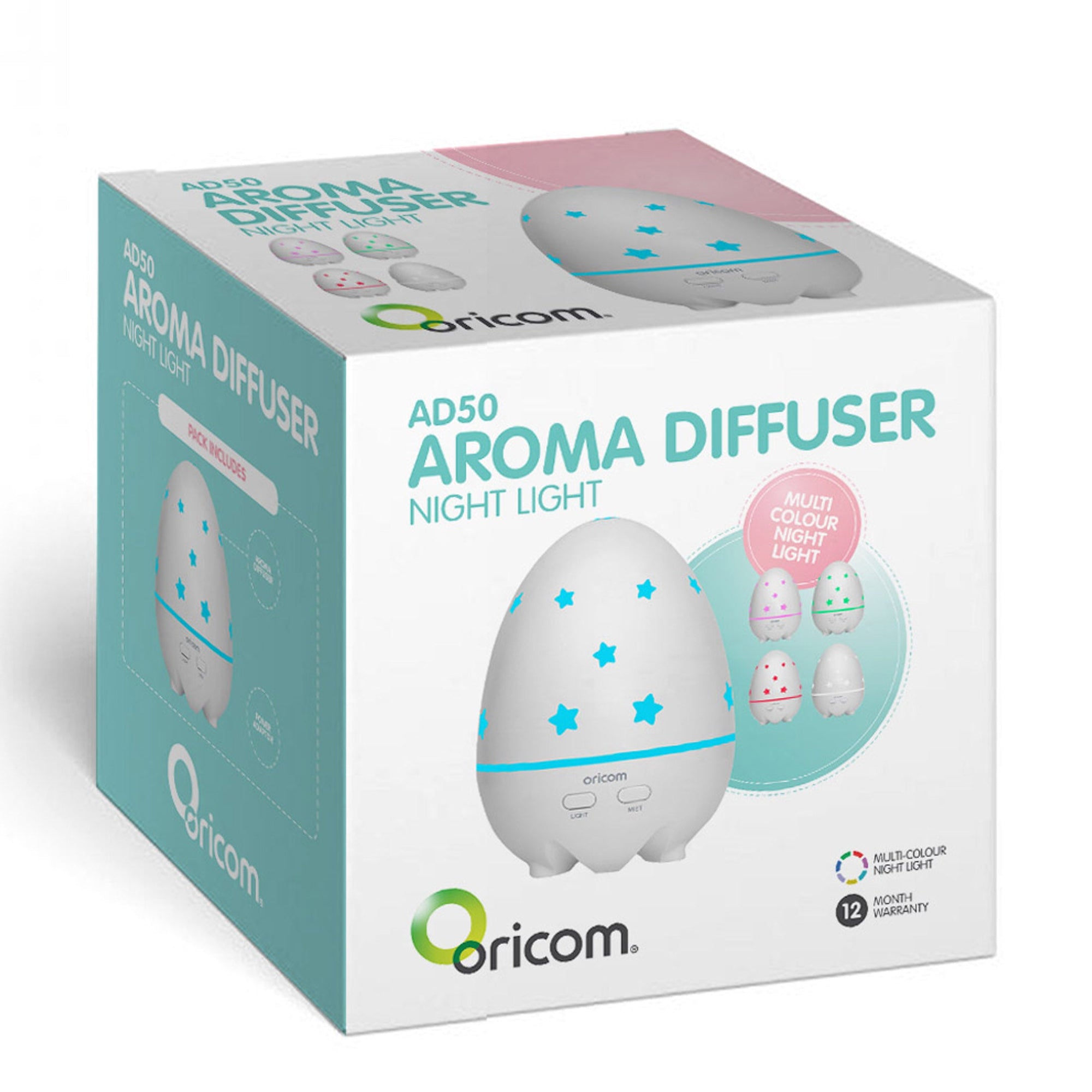 Oricom Aroma Diffuser Humidifier & Night Light Baby Kids Room Ad50 - by Stevie Buoy