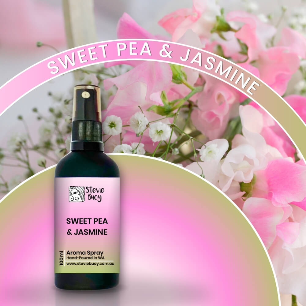 Sweet Pea &amp; Jasmine Aroma Spray - 100ml by Stevie Buoy