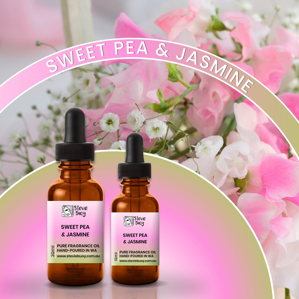 Sweet Pea &amp; Jasmine Fragrance Oil for Aroma Diffusers - by Stevie Buoy