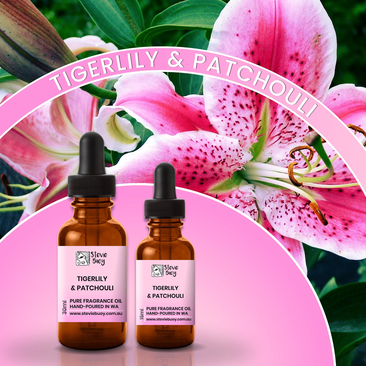 Tigerlily &amp; Patchouli Fragrance Oil for Aroma Diffusers - by Stevie Buoy