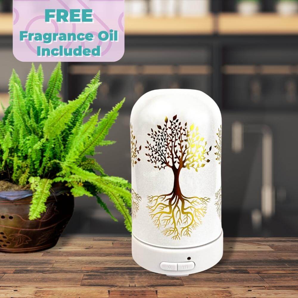 Tree of Life Ultrasonic Diffuser - White &amp; Gold - by Stevie Buoy ?? Shop now!!