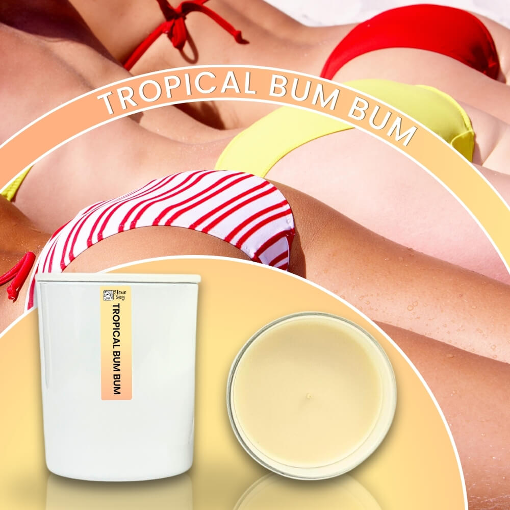 Tropical Bum Bum Scented Cocosoy Candles - Large by Stevie Buoy