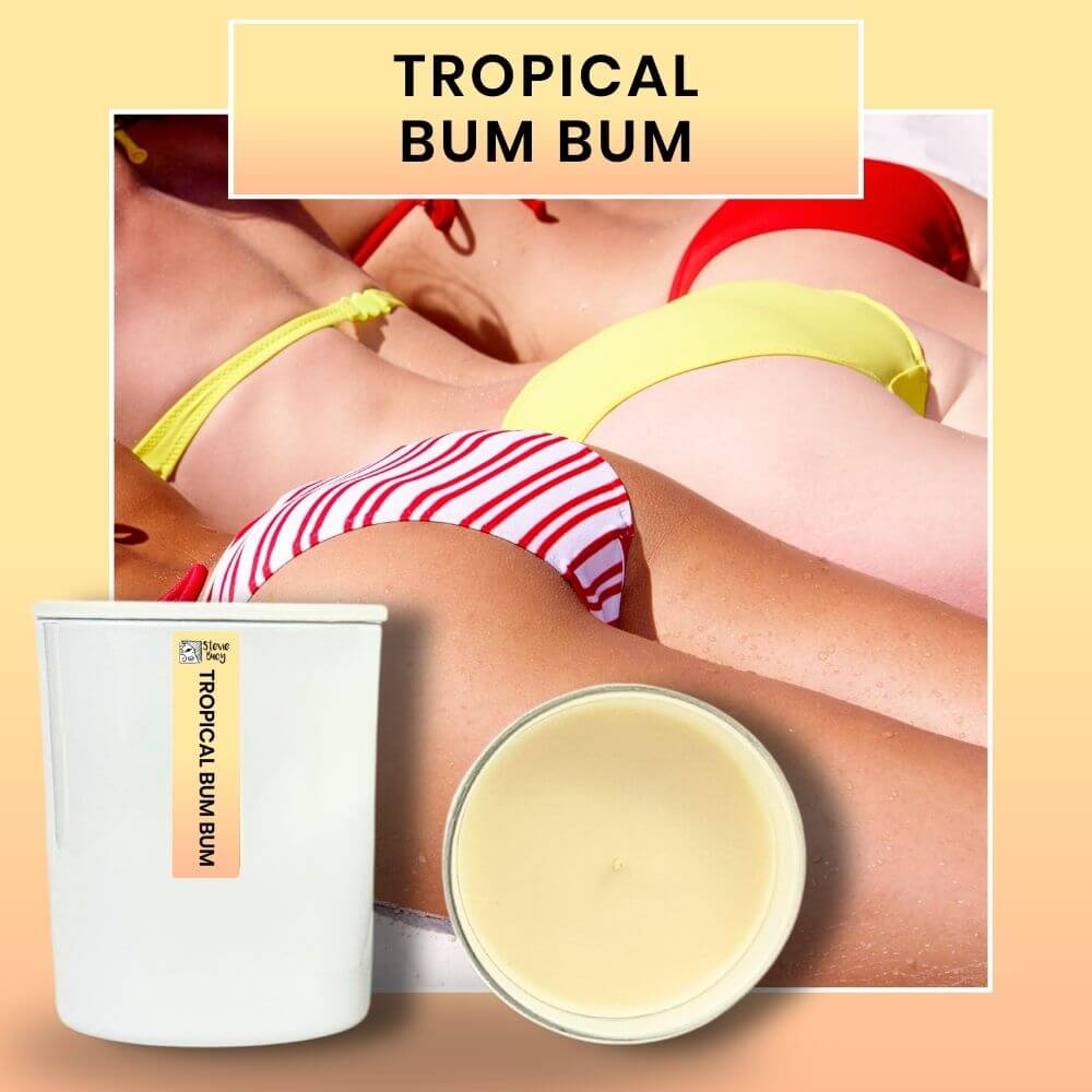 Tropical Bum Bum Scented Cocosoy Candles - Large by Stevie Buoy