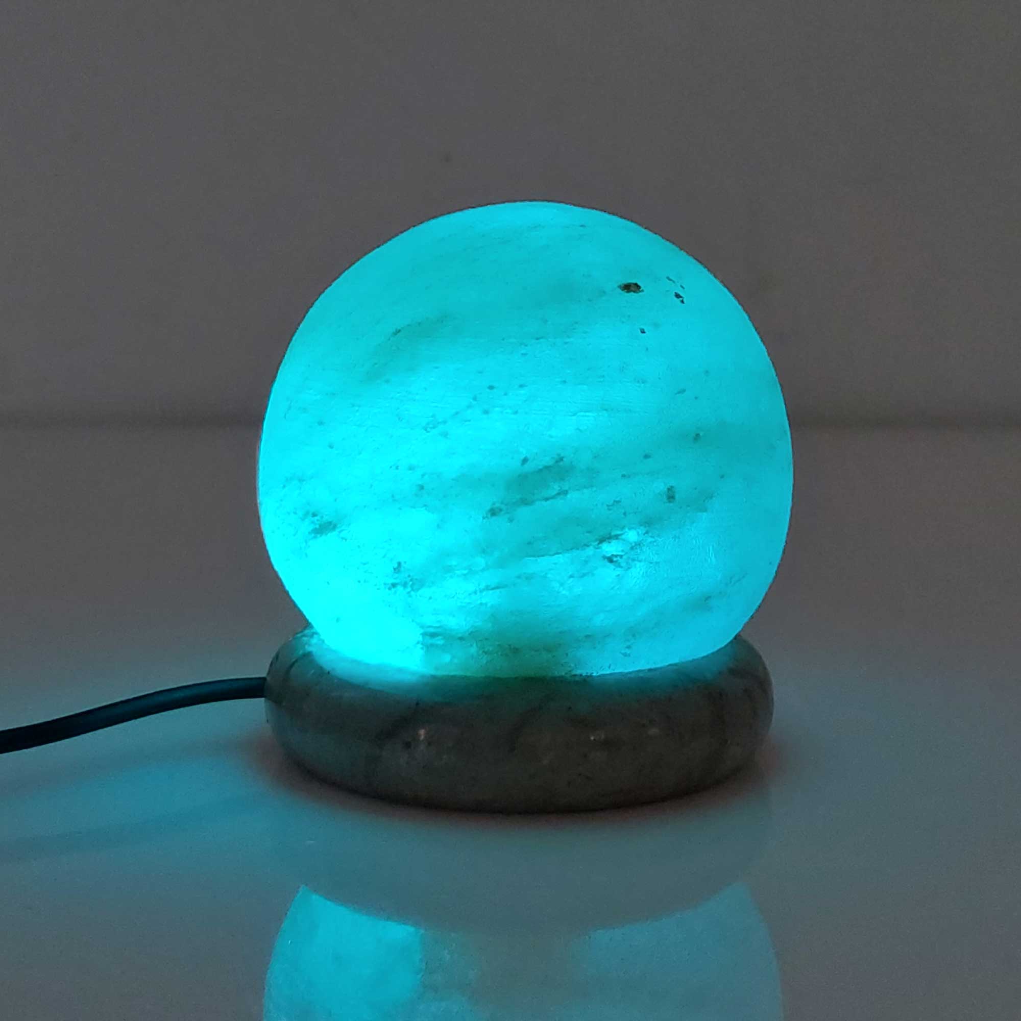 Usb Colour Changing Salt Himalayan Lamp - Ball Sphere Shape Pink Rock Led Light - by Stevie Buoy