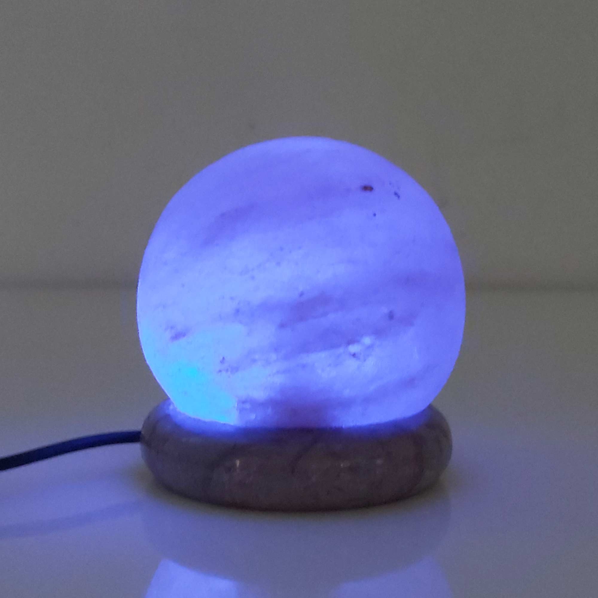 Usb Colour Changing Salt Himalayan Lamp - Ball Sphere Shape Pink Rock Led Light - by Stevie Buoy