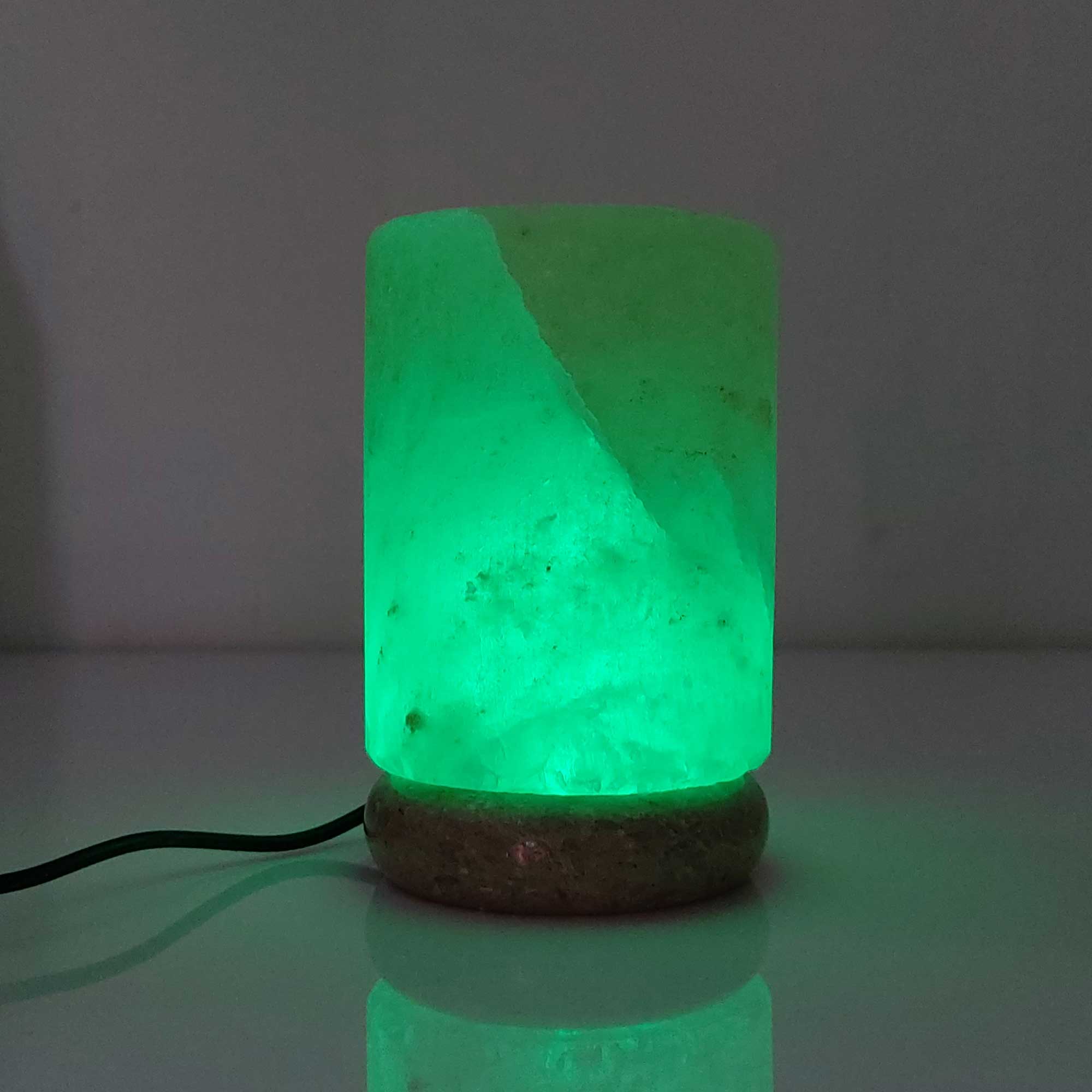 Usb Colour Changing Salt Himalayan Lamp - Cylinder Shape Pink Rock Led Light - by Stevie Buoy