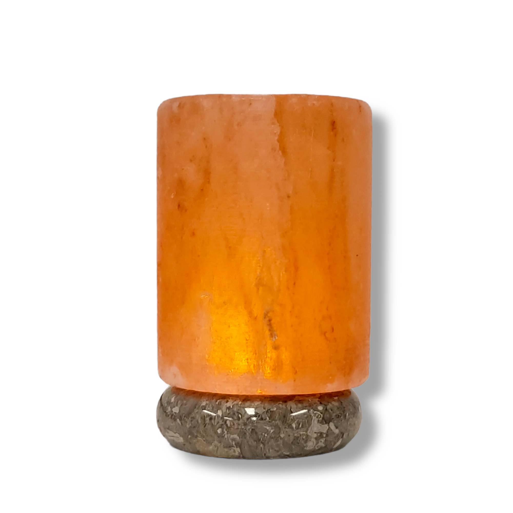 Usb Colour Changing Salt Himalayan Lamp - Cylinder Shape Pink Rock Led Light - by Stevie Buoy