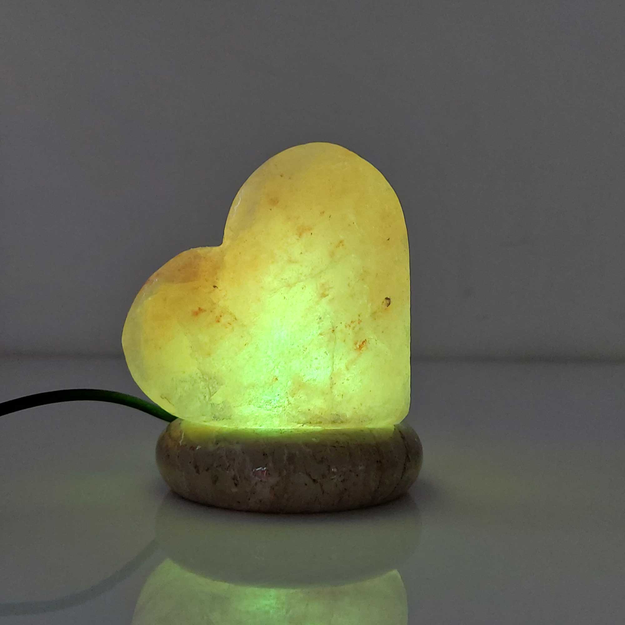 Usb Colour Changing Salt Himalayan Lamp - Heart Love Shape Pink Rock Led Light - by Stevie Buoy