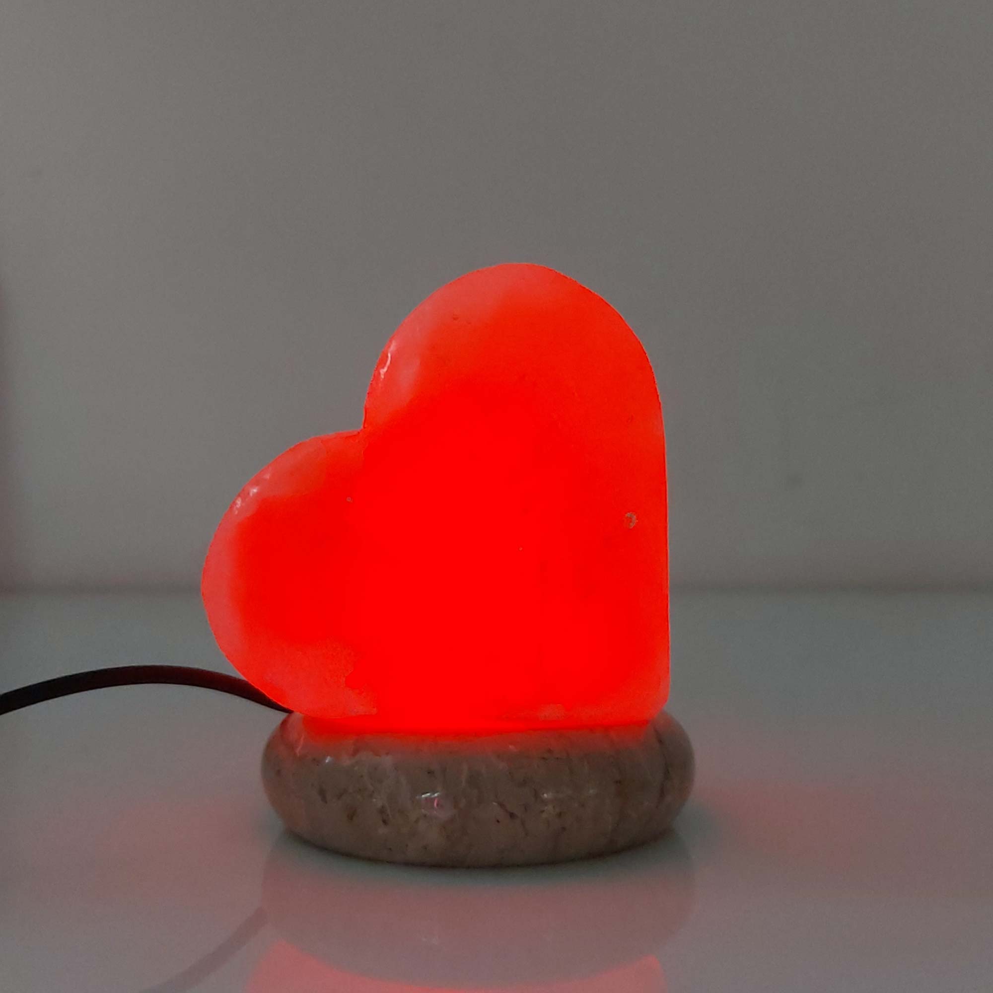 Usb Colour Changing Salt Himalayan Lamp - Heart Love Shape Pink Rock Led Light - by Stevie Buoy