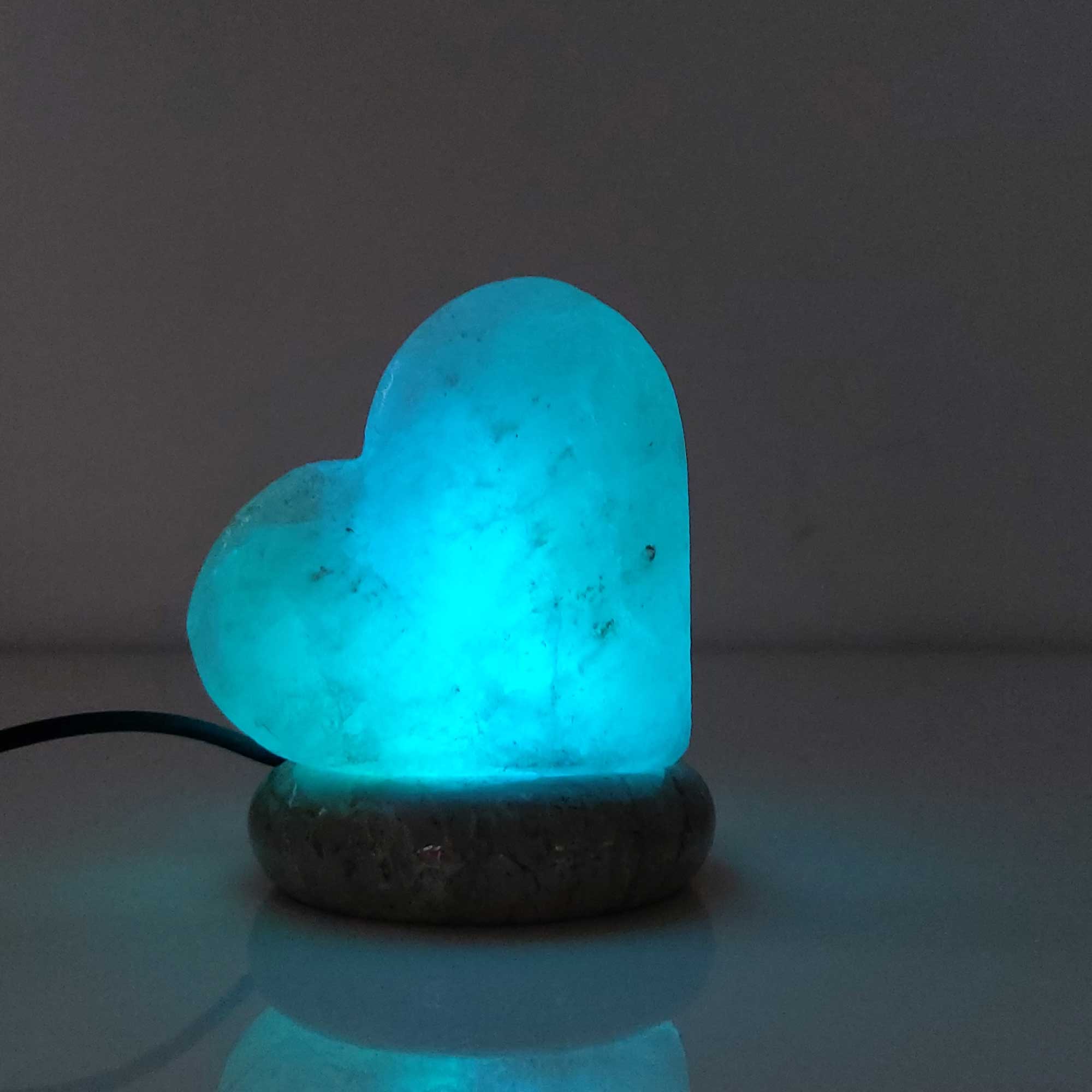 Usb Colour Changing Salt Himalayan Lamp - Heart Love Shape Pink Rock Led Light - by Stevie Buoy