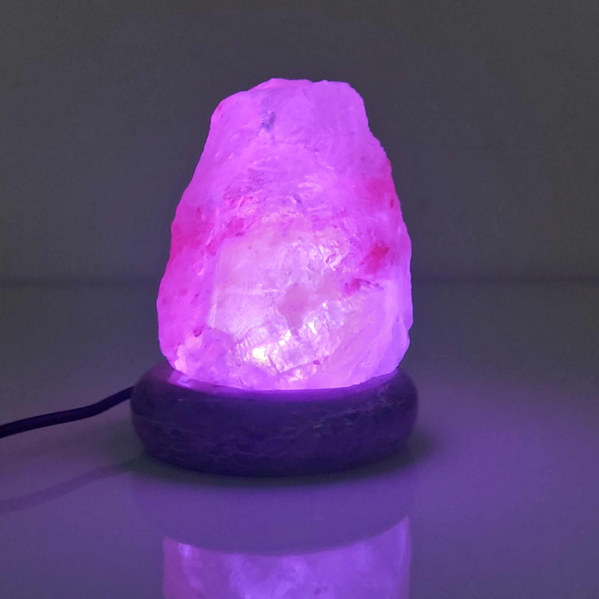 Usb Colour Changing Salt Himalayan Lamp - Natural Shape Pink Rock Led Light - by Stevie Buoy