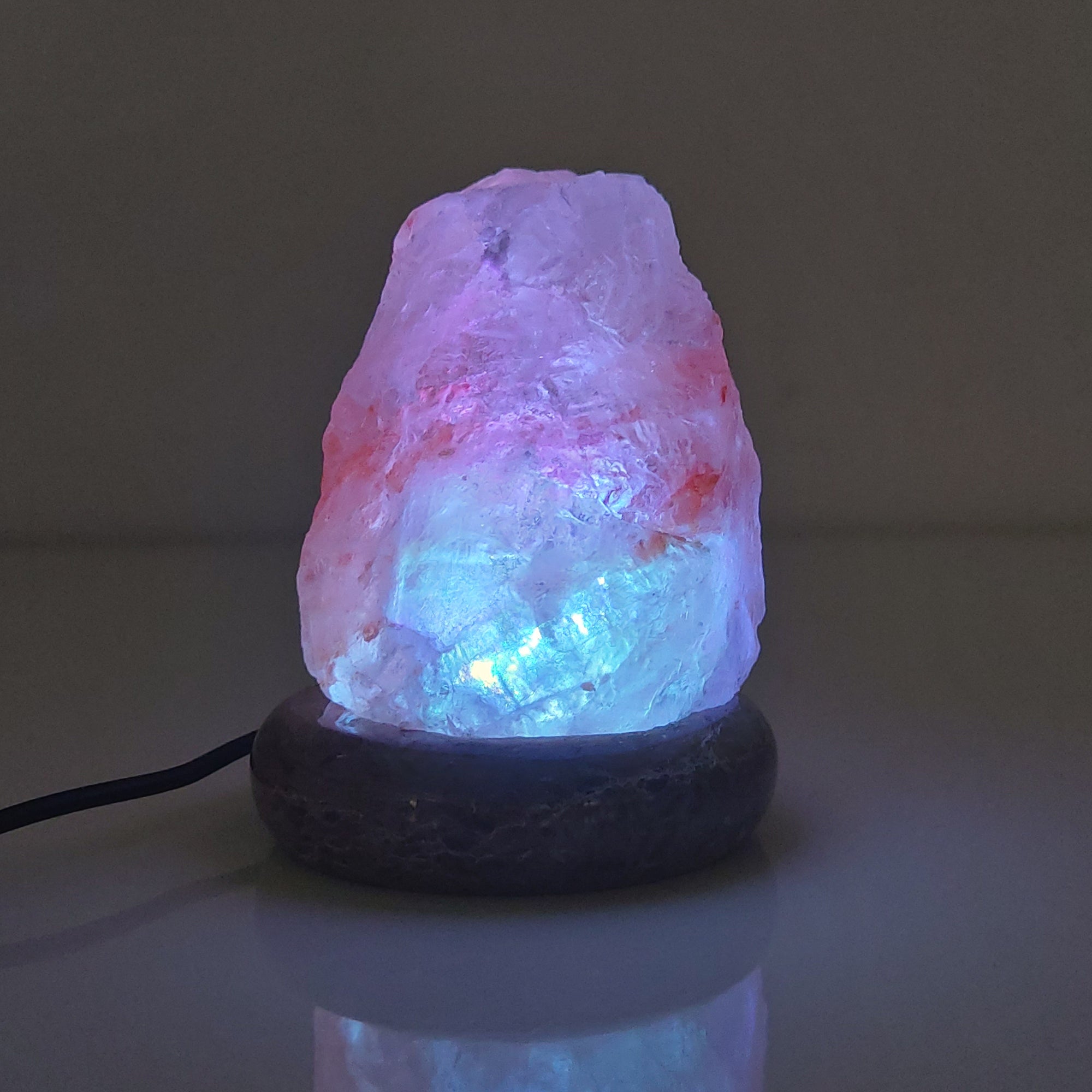 Usb Colour Changing Salt Himalayan Lamp - Natural Shape Pink Rock Led Light - by Stevie Buoy