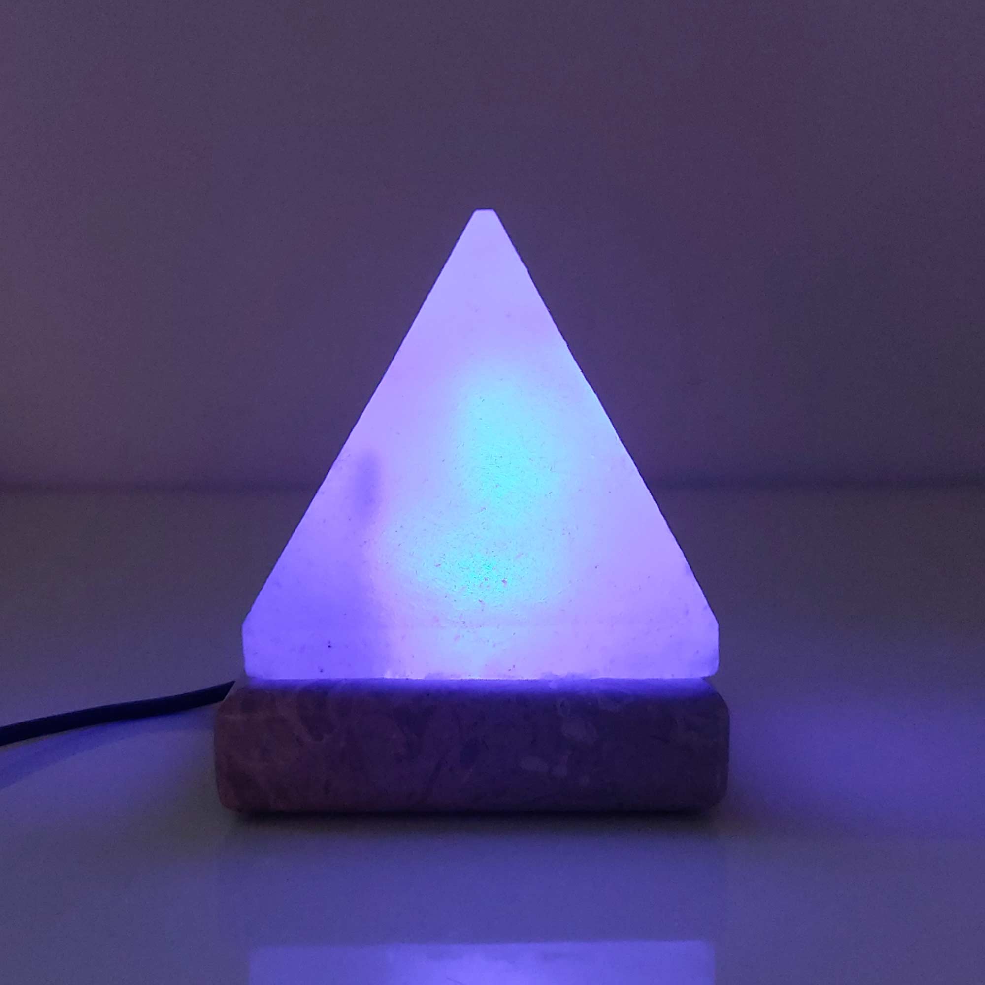 Usb Colour Changing Salt Himalayan Lamp - Pyramid Shape Pink Rock Led Light - by Stevie Buoy