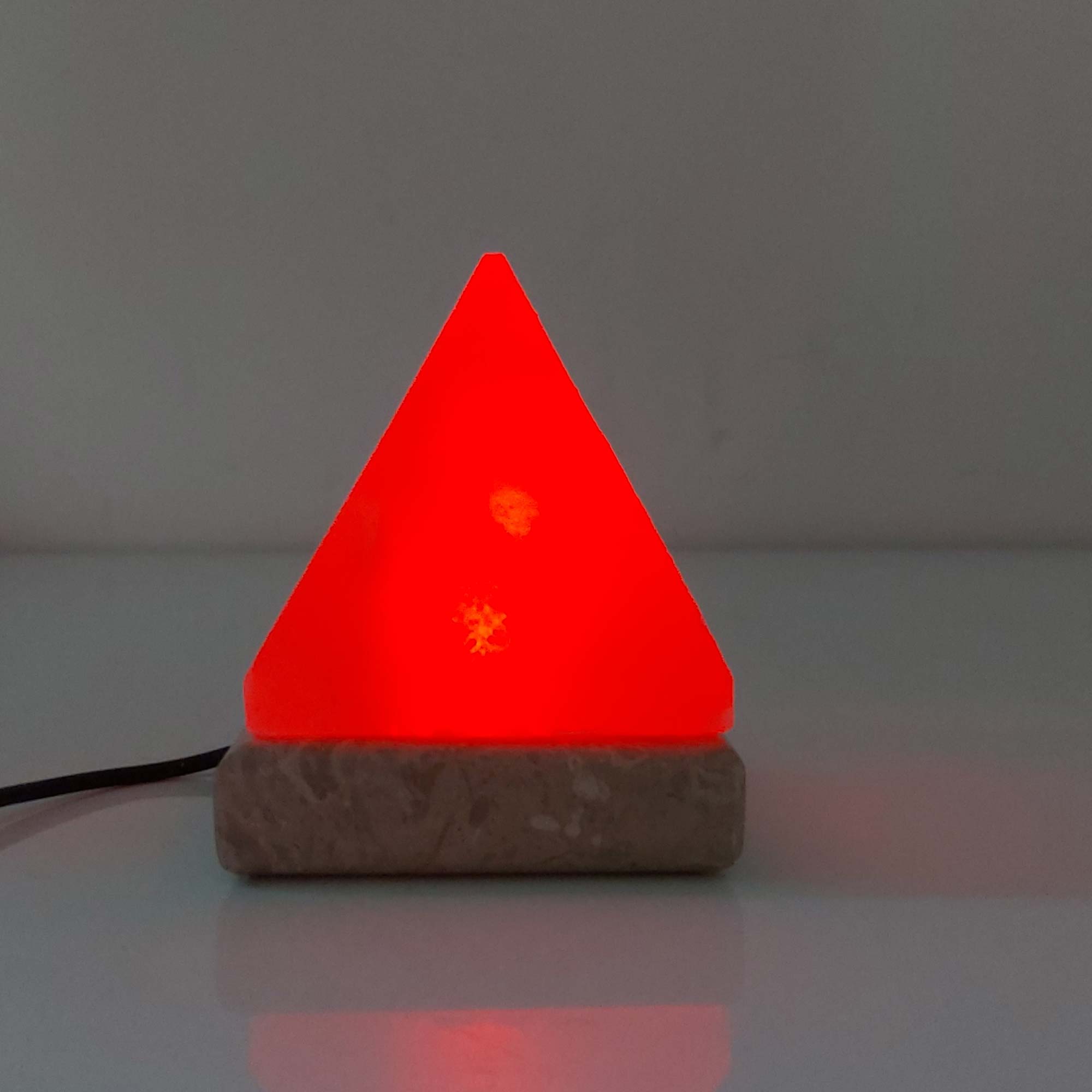 Usb Colour Changing Salt Himalayan Lamp - Pyramid Shape Pink Rock Led Light - by Stevie Buoy