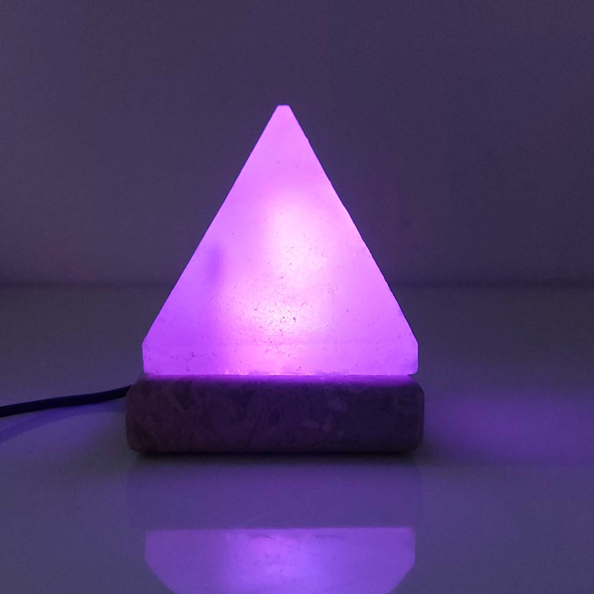 Usb Colour Changing Salt Himalayan Lamp - Pyramid Shape Pink Rock Led Light - by Stevie Buoy